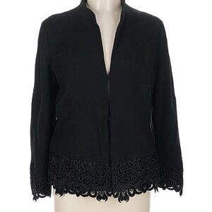 Chico's Black Jacket with Lace Detail